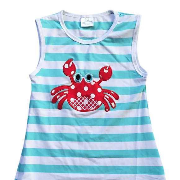 Little Girl Toddler Ruffle Sleeveless Stripe Beach School Daily Girl Dress New - Picture 2 of 3